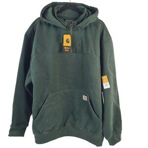 Carhartt Rain Defender Loose Fit Heavyweight Quarter-Zip Sweatshirt Green Sz XL